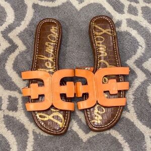 Sam Edelman Orange and Brown Slide Sandals size 8
